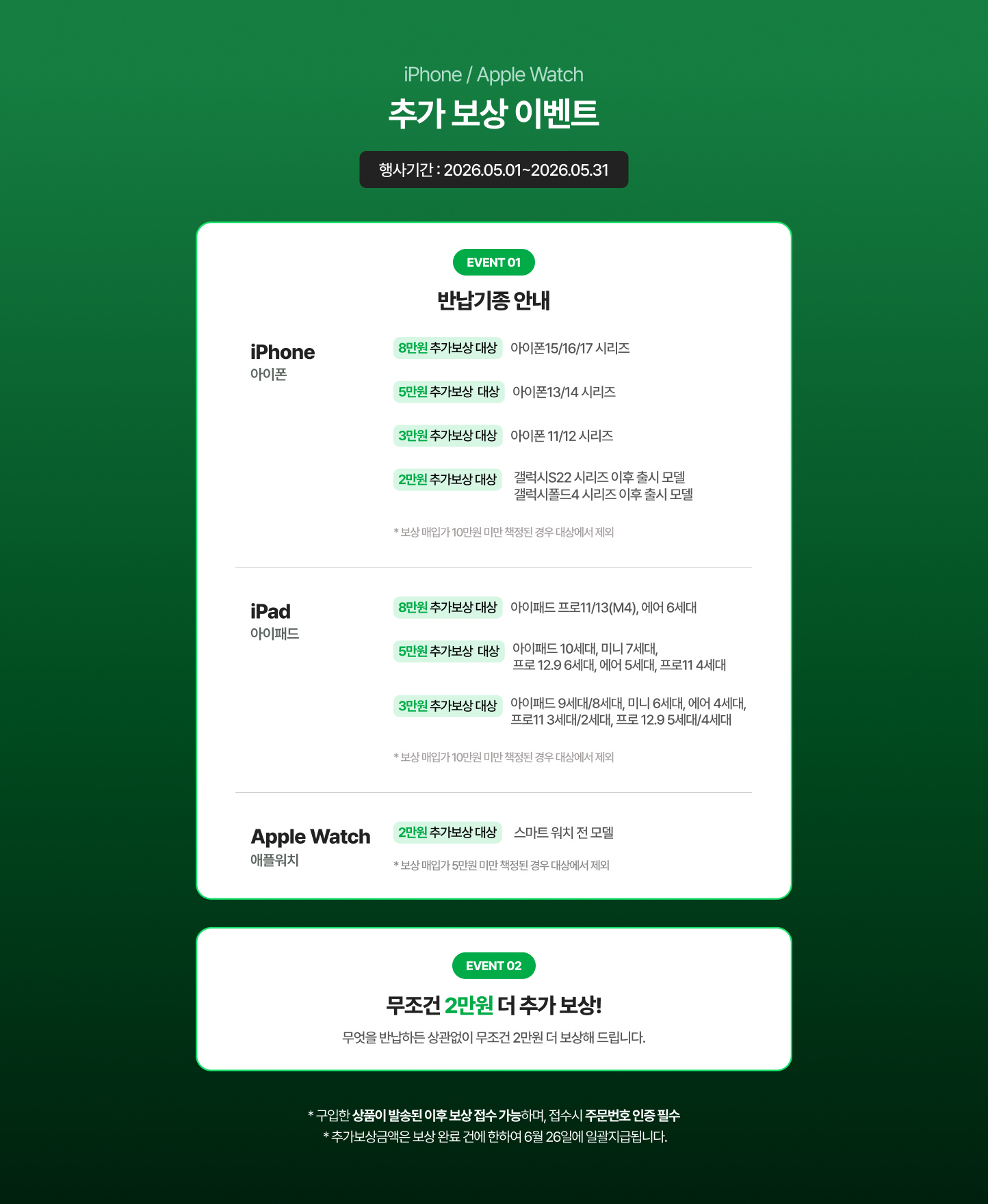 Apple Trade in 안정한 중고폰 보상판매